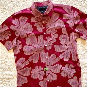 Banana Republic Red Floral Men's Shirt